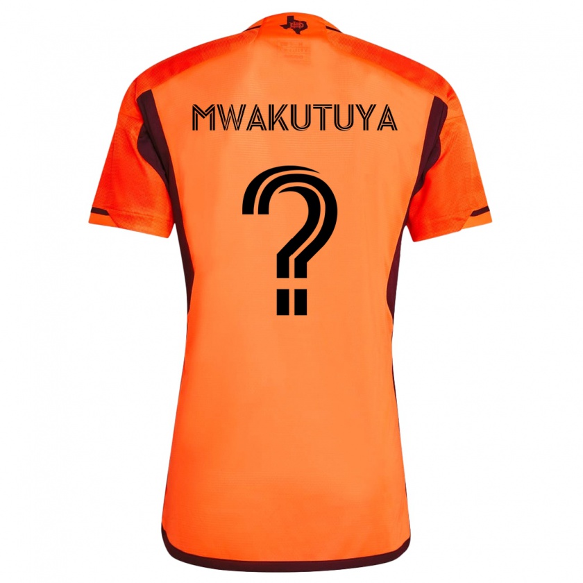 Kandiny Niño Camiseta Isaac Mwakutuya #0 Naranja Negro 1ª Equipación 2024/25 La Camisa Chile