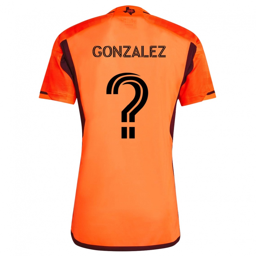 Kandiny Niño Camiseta Axel Gonzalez #0 Naranja Negro 1ª Equipación 2024/25 La Camisa Chile