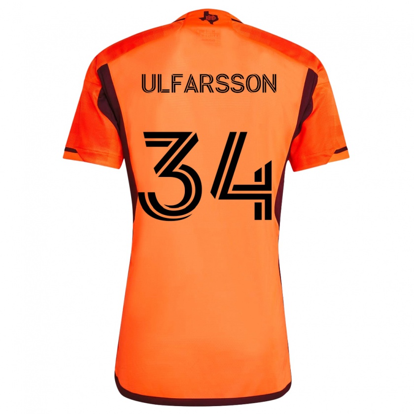 Kandiny Niño Camiseta Thor Úlfarsson #34 Naranja Negro 1ª Equipación 2024/25 La Camisa Chile