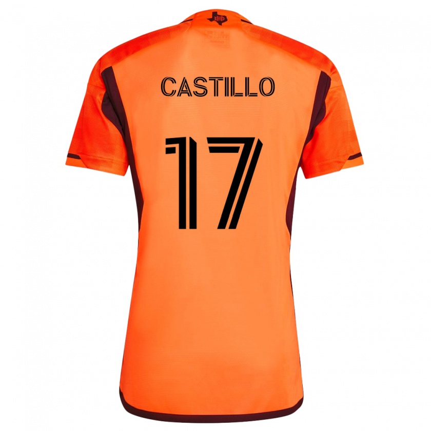 Kandiny Niño Camiseta Joyner Castillo #17 Naranja Negro 1ª Equipación 2024/25 La Camisa Chile