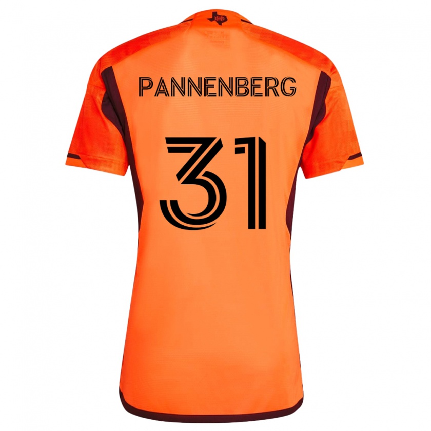 Kandiny Niño Camiseta Andrew Pannenberg #31 Naranja Negro 1ª Equipación 2024/25 La Camisa Chile