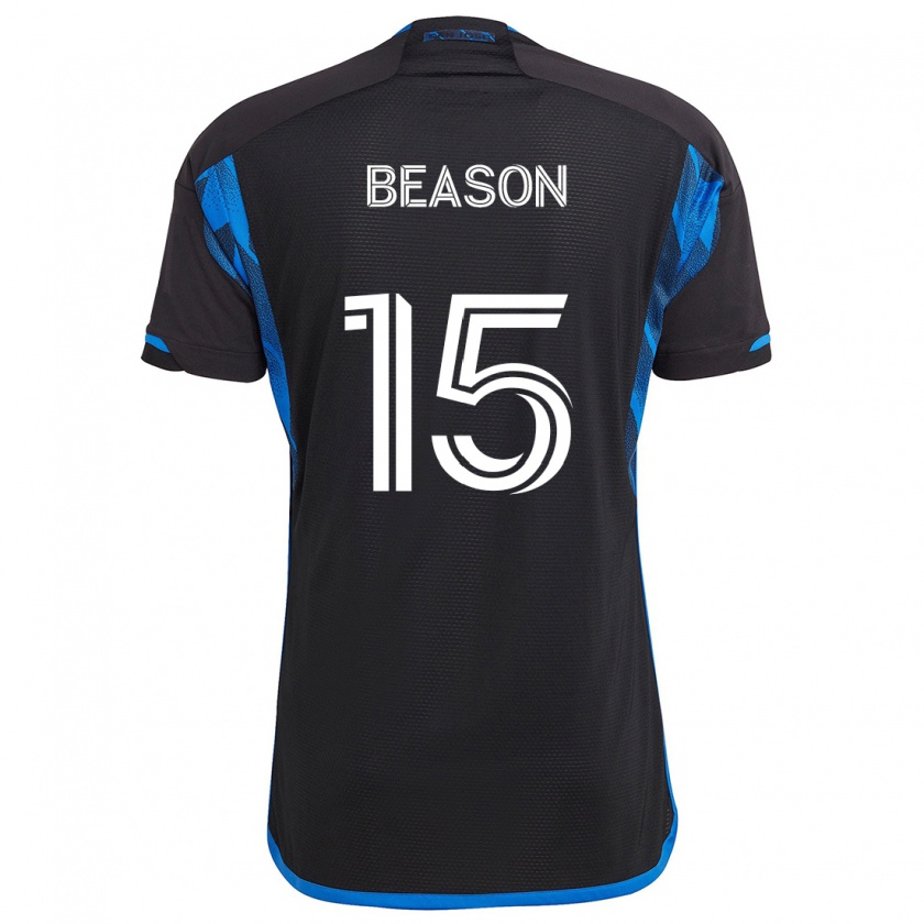 Kandiny Niño Camiseta Tanner Beason #15 Azul Negro 1ª Equipación 2024/25 La Camisa Chile