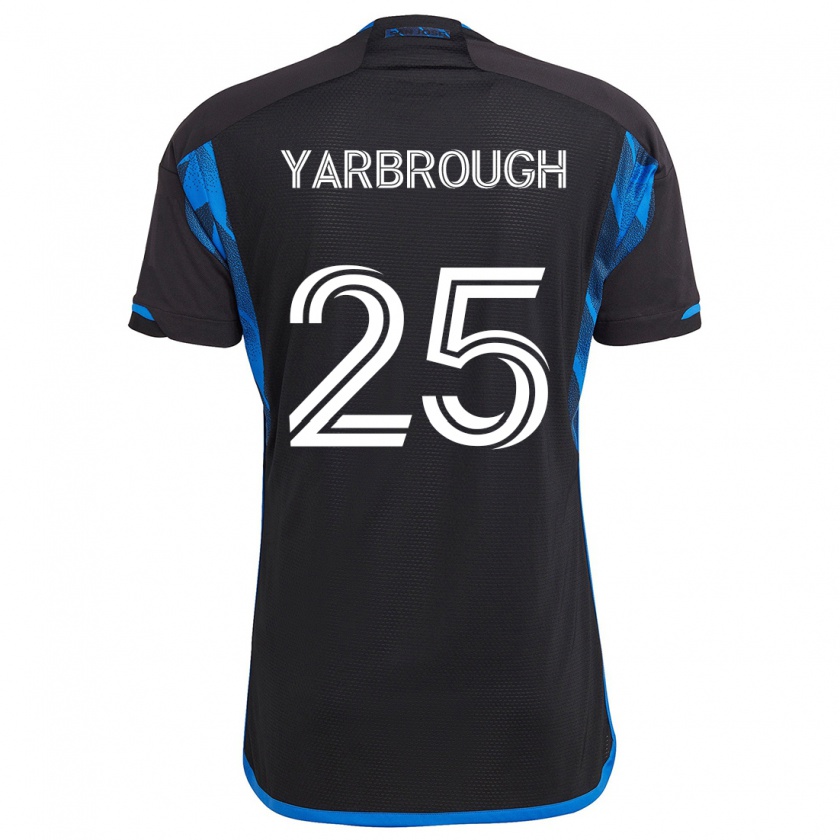 Kandiny Niño Camiseta William Yarbrough #25 Azul Negro 1ª Equipación 2024/25 La Camisa Chile