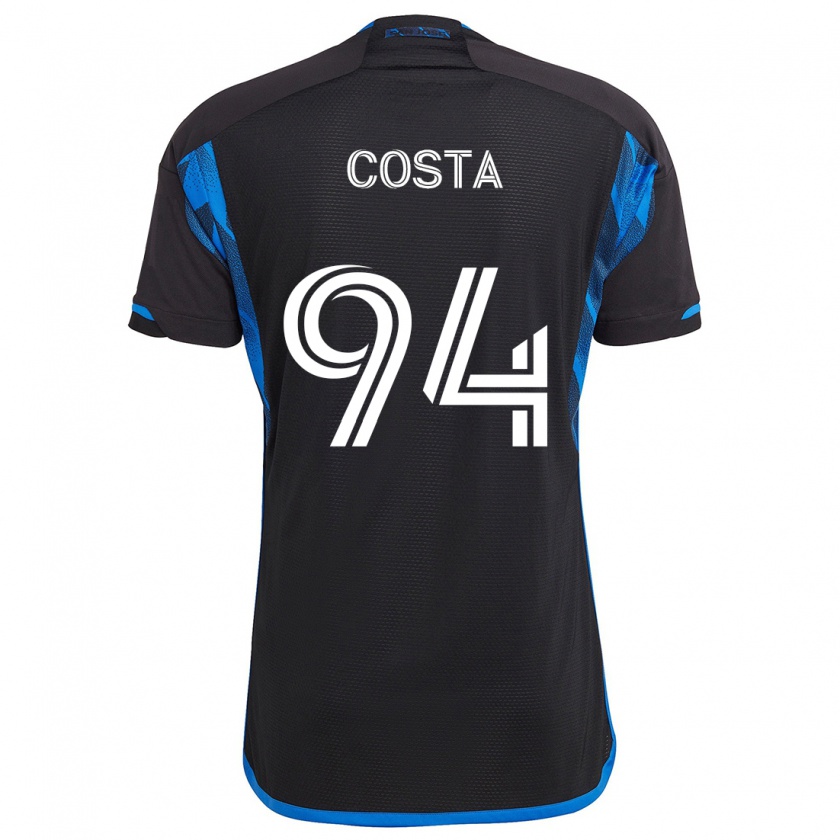 Kandiny Niño Camiseta Vítor Costa #94 Azul Negro 1ª Equipación 2024/25 La Camisa Chile