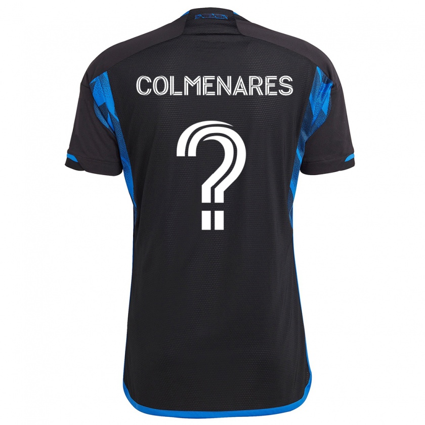 Kandiny Niño Camiseta Mateo Colmenares #0 Azul Negro 1ª Equipación 2024/25 La Camisa Chile