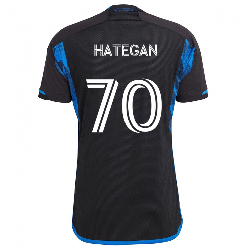 Kandiny Niño Camiseta Roberto Hategan #70 Azul Negro 1ª Equipación 2024/25 La Camisa Chile