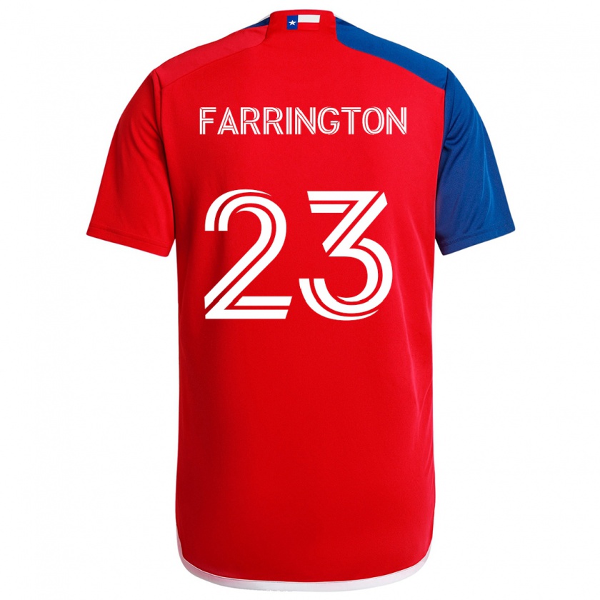 Kandiny Niño Camiseta Logan Farrington #23 Azul Rojo 1ª Equipación 2024/25 La Camisa Chile