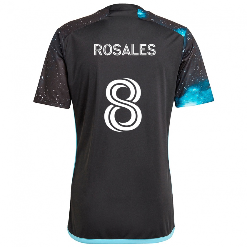 Kandiny Niño Camiseta Joseph Rosales #8 Azul Negro 1ª Equipación 2024/25 La Camisa Chile