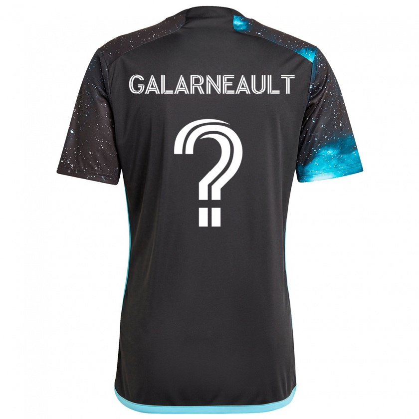 Kandiny Niño Camiseta Benjamin Galarneault #0 Azul Negro 1ª Equipación 2024/25 La Camisa Chile