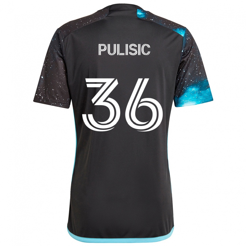 Kandiny Niño Camiseta Will Pulisic #36 Azul Negro 1ª Equipación 2024/25 La Camisa Chile