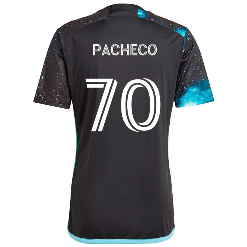 Kandiny Niño Camiseta Diogo Pacheco #70 Azul Negro 1ª Equipación 2024/25 La Camisa Chile