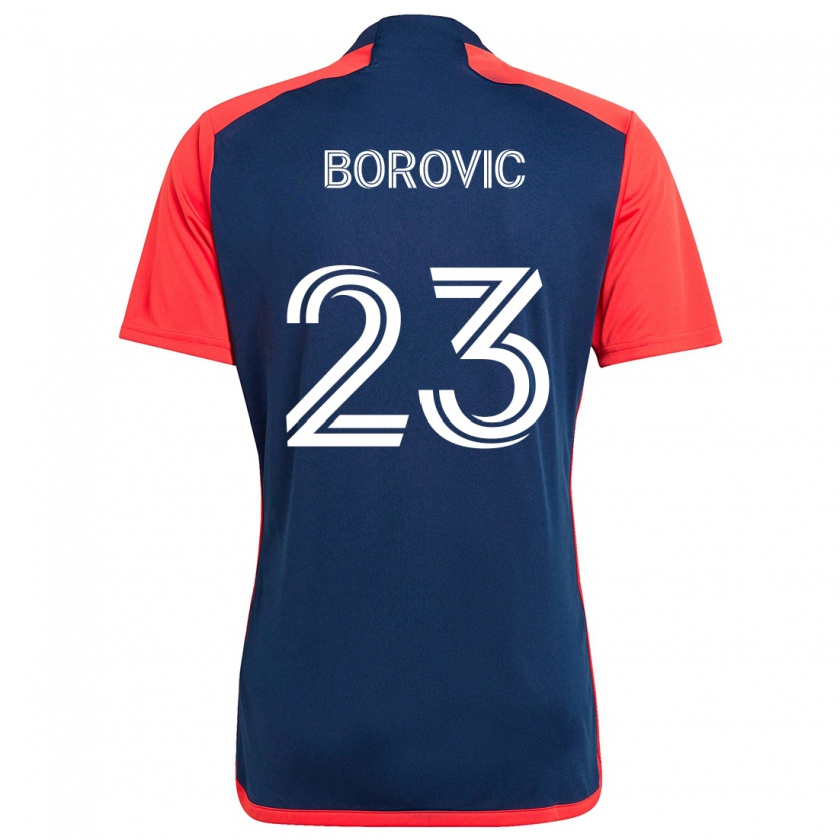 Kandiny Niño Camiseta Luka Borovic #23 Azul Rojo 1ª Equipación 2024/25 La Camisa Chile