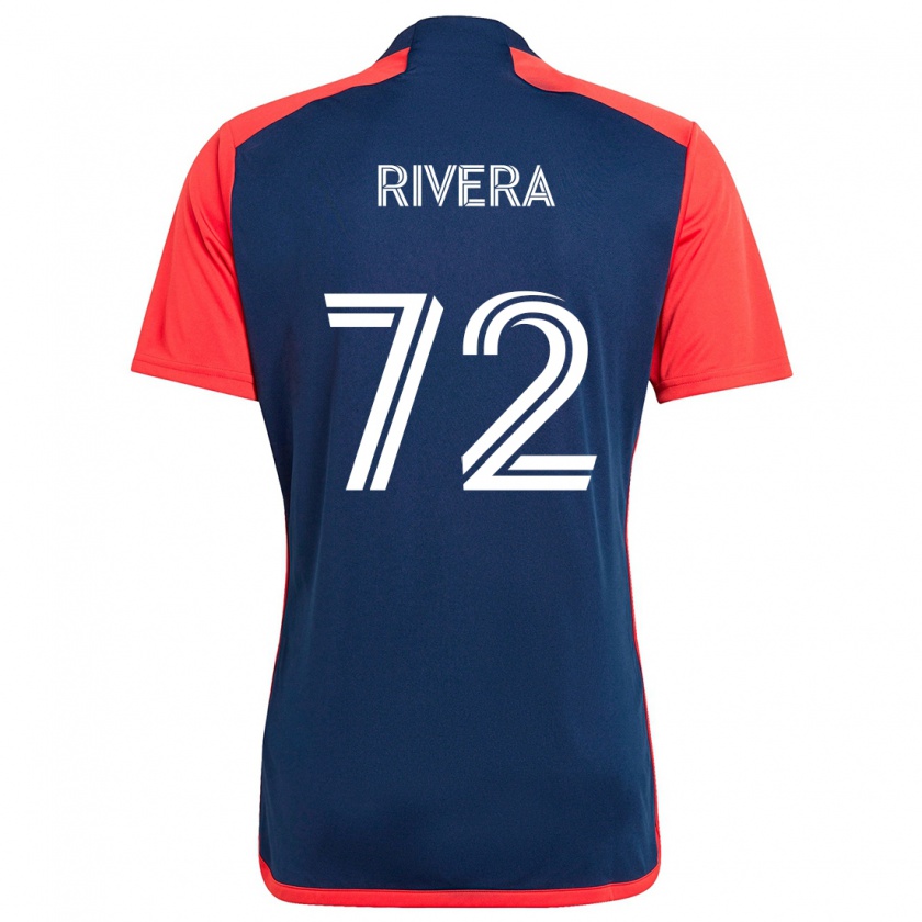 Kandiny Niño Camiseta Damián Rivera #72 Azul Rojo 1ª Equipación 2024/25 La Camisa Chile