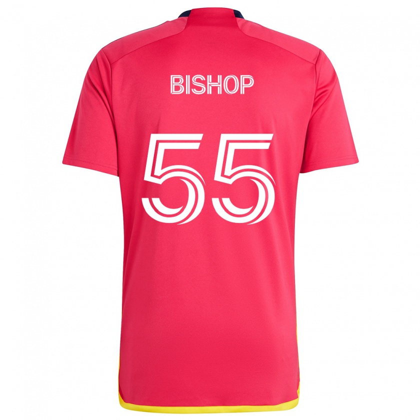 Kandiny Niño Camiseta Nick Bishop #55 Rojo Azul 1ª Equipación 2024/25 La Camisa Chile