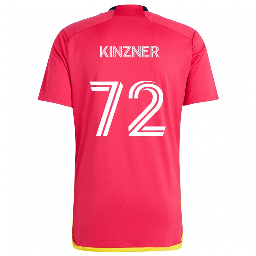 Kandiny Niño Camiseta Eric Kinzner #72 Rojo Azul 1ª Equipación 2024/25 La Camisa Chile