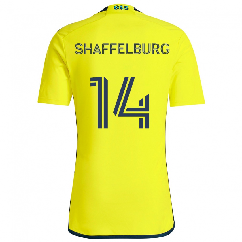 Kandiny Niño Camiseta Jacob Shaffelburg #14 Amarillo Azul 1ª Equipación 2024/25 La Camisa Chile