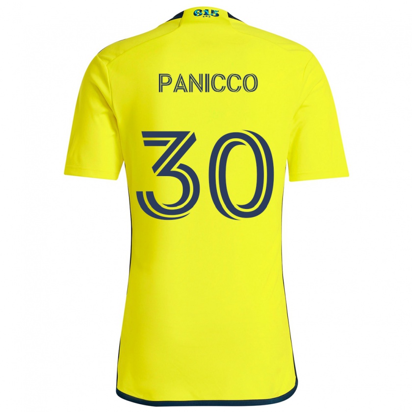 Kandiny Niño Camiseta Elliot Panicco #30 Amarillo Azul 1ª Equipación 2024/25 La Camisa Chile