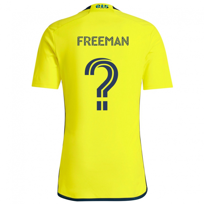 Kandiny Niño Camiseta Tyler Freeman #0 Amarillo Azul 1ª Equipación 2024/25 La Camisa Chile