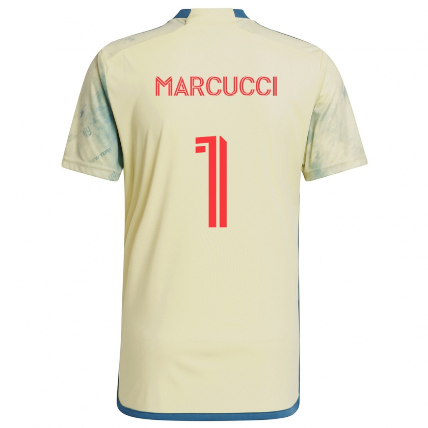 Kandiny Niño Camiseta Aj Marcucci #1 Amarillo Rojo Azul 1ª Equipación 2024/25 La Camisa Chile