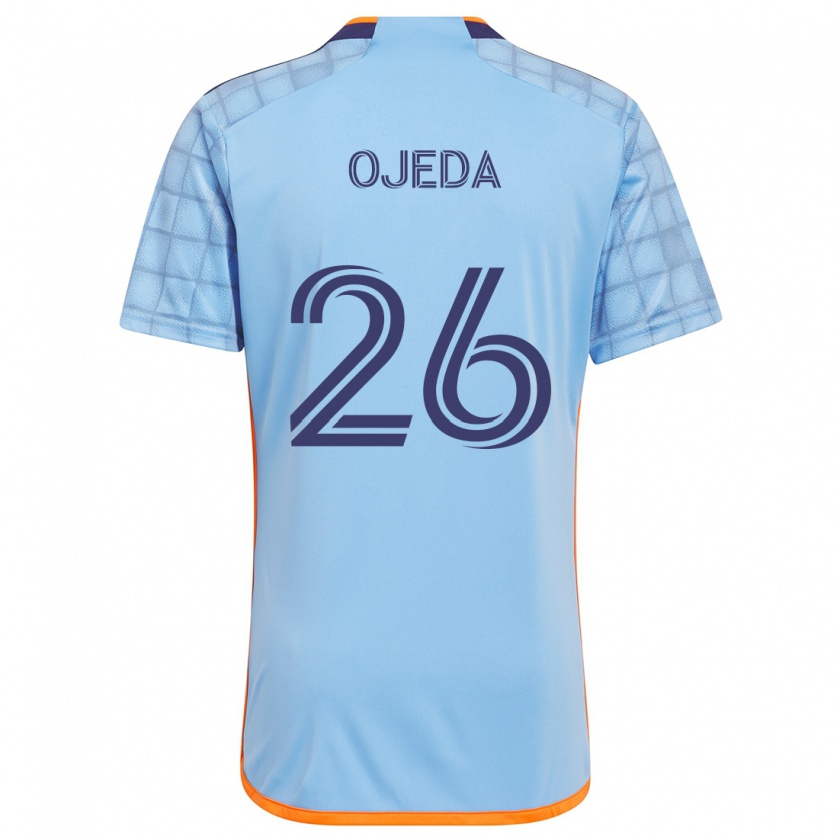 Kandiny Niño Camiseta Agustín Ojeda #26 Azul Naranja 1ª Equipación 2024/25 La Camisa Chile