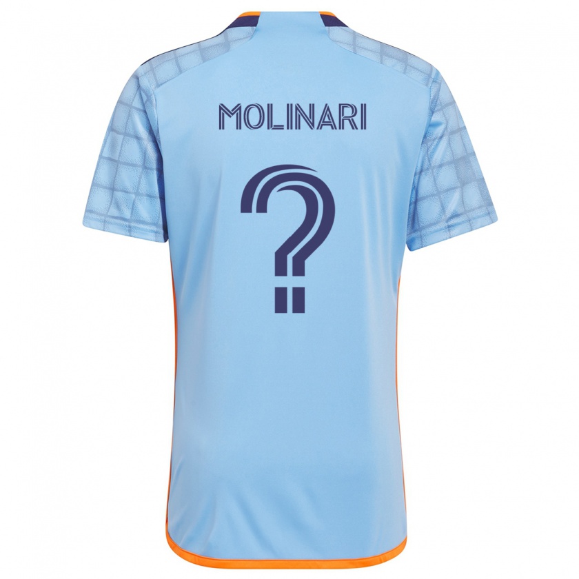 Kandiny Niño Camiseta Peter Molinari #0 Azul Naranja 1ª Equipación 2024/25 La Camisa Chile