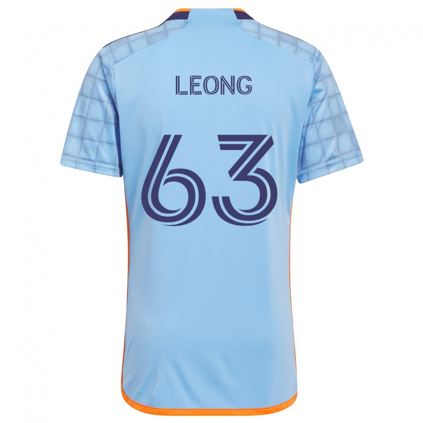 Kandiny Niño Camiseta Matthew Leong #63 Azul Naranja 1ª Equipación 2024/25 La Camisa Chile