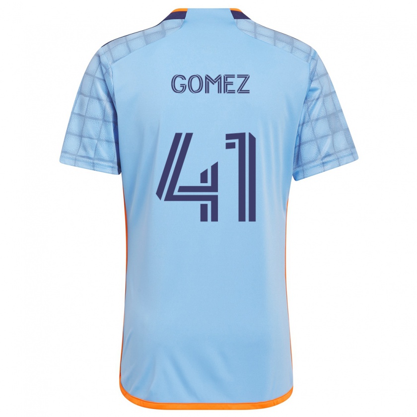 Kandiny Niño Camiseta Julián Gómez #41 Azul Naranja 1ª Equipación 2024/25 La Camisa Chile