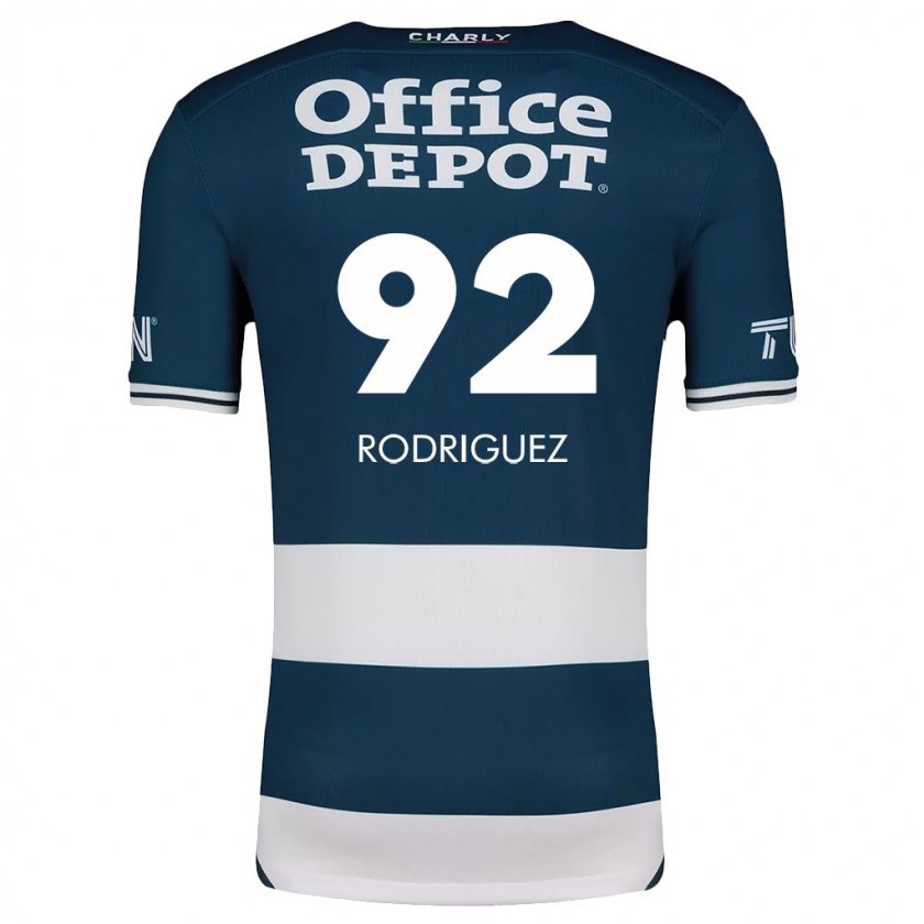 Kandiny Niño Camiseta Sergio Rodríguez #92 Azul Blanco 1ª Equipación 2024/25 La Camisa Chile