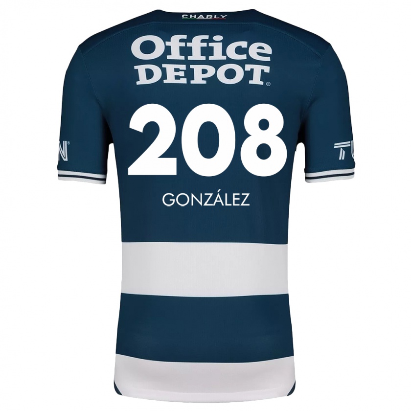 Kandiny Niño Camiseta Osvaldo González #208 Azul Blanco 1ª Equipación 2024/25 La Camisa Chile