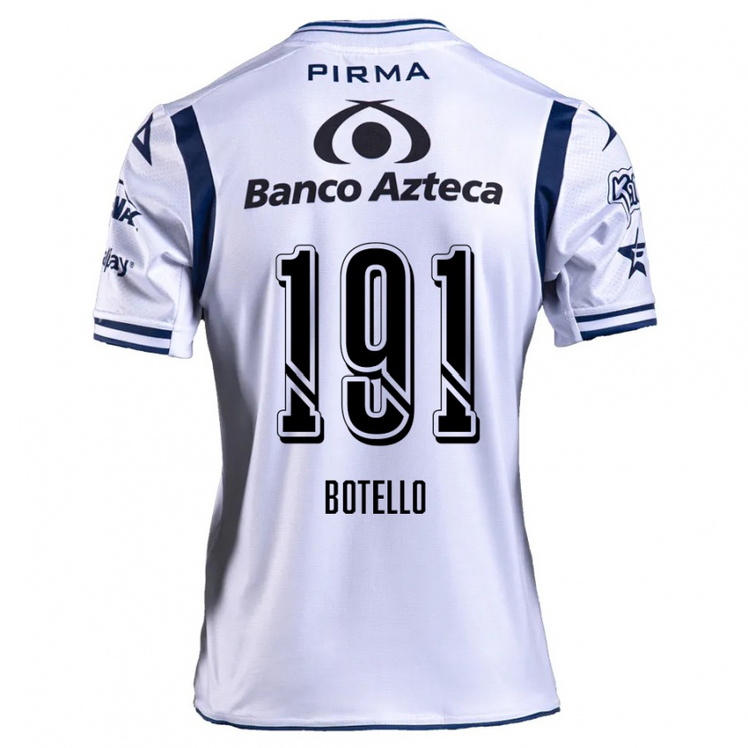 Kandiny Niño Camiseta Octavio Botello #191 Blanco Azul Marino 1ª Equipación 2024/25 La Camisa Chile