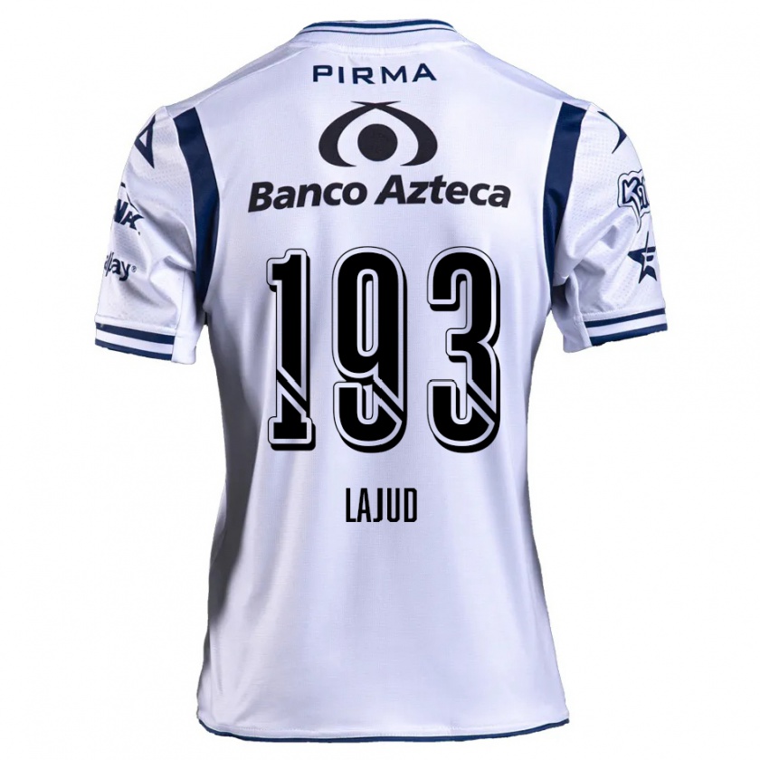 Kandiny Niño Camiseta Rodrigo Lajud #193 Blanco Azul Marino 1ª Equipación 2024/25 La Camisa Chile