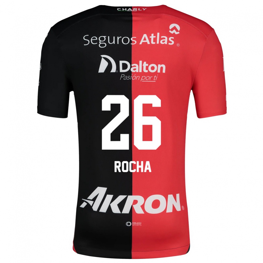 Kandiny Niño Camiseta Aldo Rocha #26 Negro Rojo 1ª Equipación 2024/25 La Camisa Chile