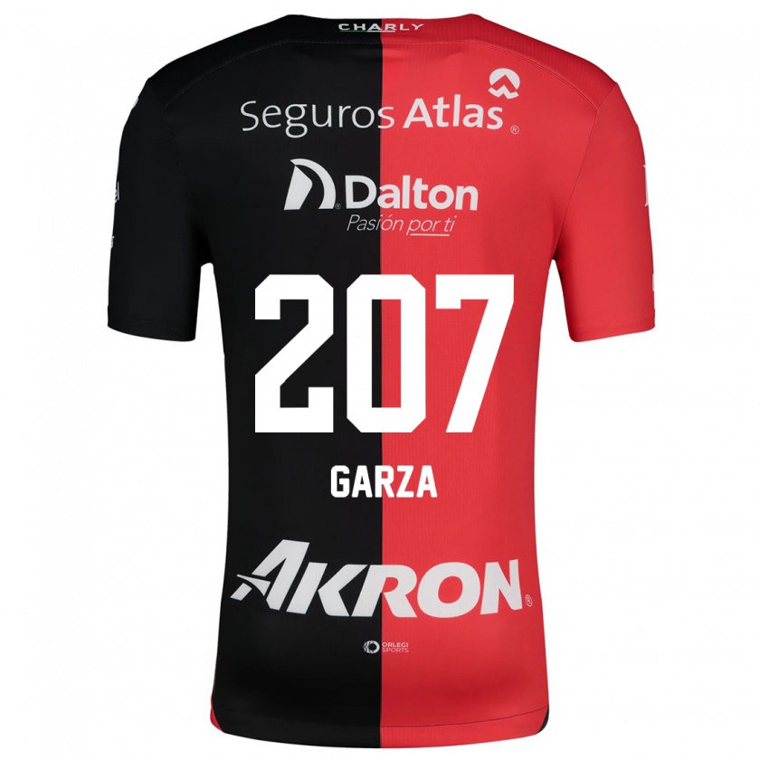 Kandiny Niño Camiseta Rodolfo Garza #207 Negro Rojo 1ª Equipación 2024/25 La Camisa Chile