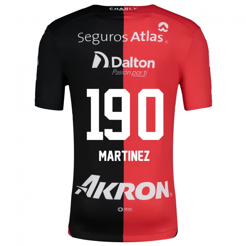 Kandiny Niño Camiseta Luis Carlos Martínez #190 Negro Rojo 1ª Equipación 2024/25 La Camisa Chile