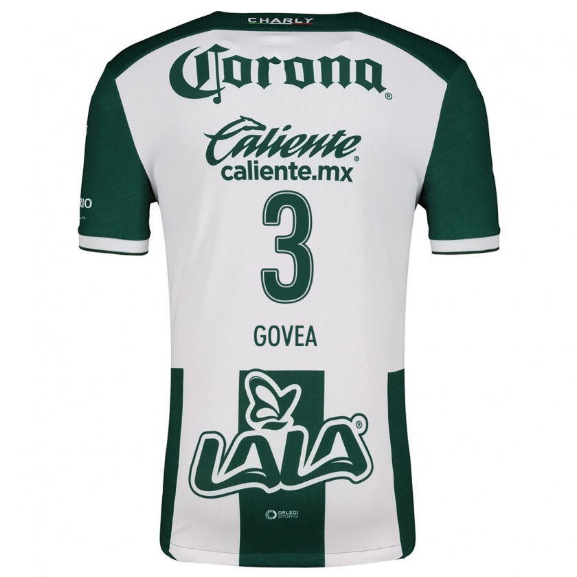 Kandiny Niño Camiseta Ismael Govea #3 Verde Blanco 1ª Equipación 2024/25 La Camisa Chile