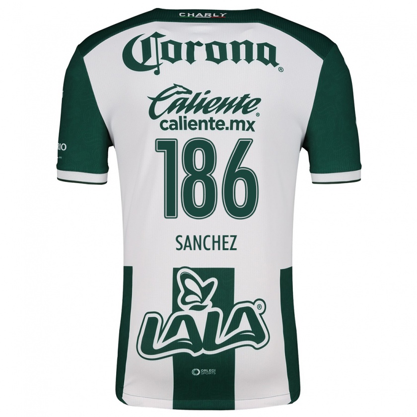 Kandiny Niño Camiseta David Sánchez #186 Verde Blanco 1ª Equipación 2024/25 La Camisa Chile