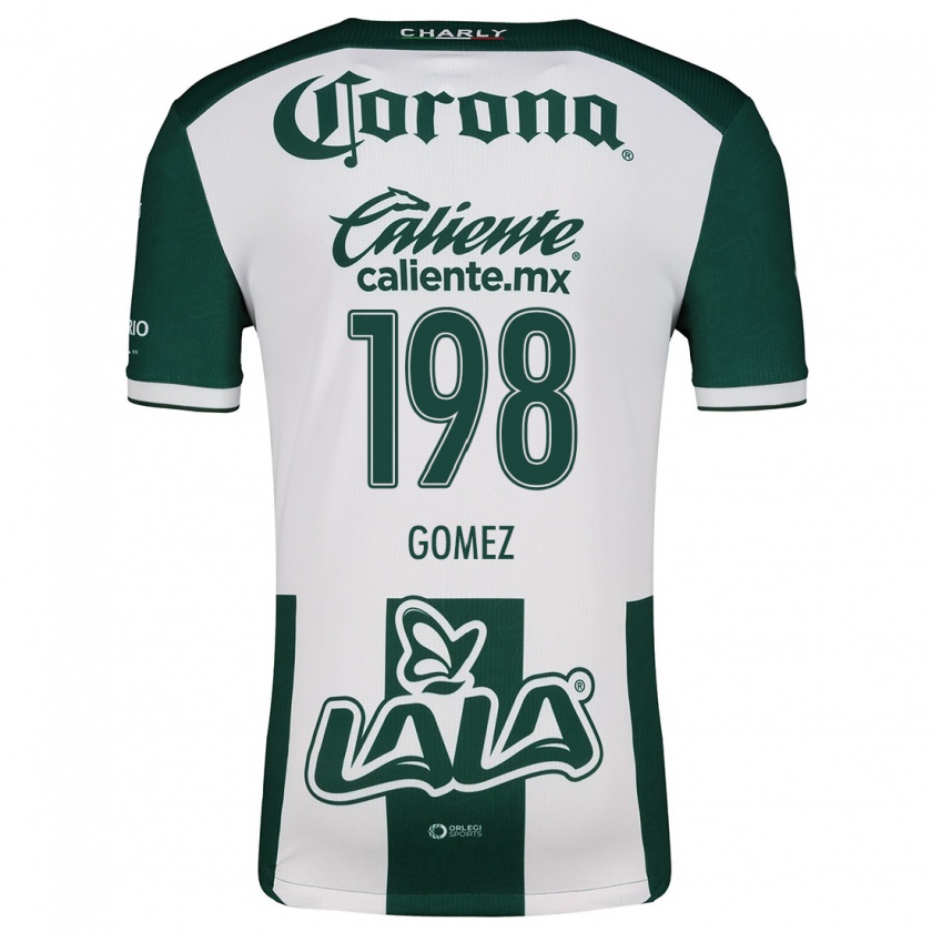 Kandiny Niño Camiseta Isaác Gómez #198 Verde Blanco 1ª Equipación 2024/25 La Camisa Chile