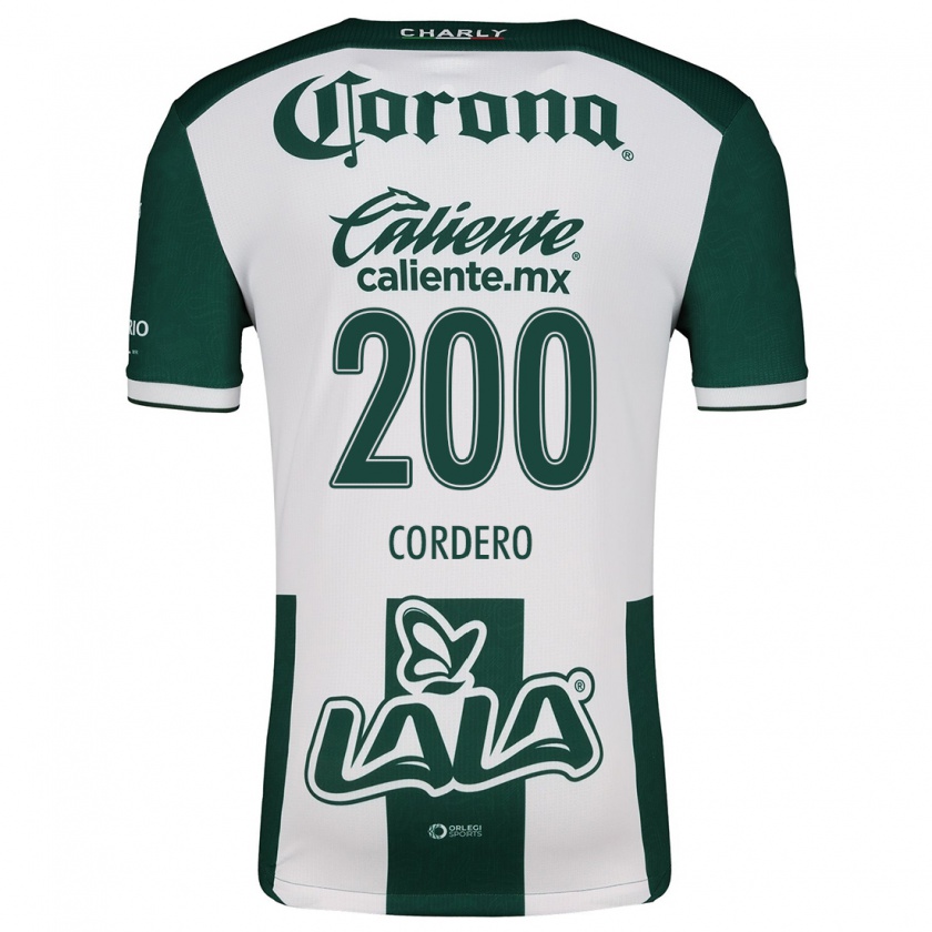 Kandiny Niño Camiseta Mario Cordero #200 Verde Blanco 1ª Equipación 2024/25 La Camisa Chile