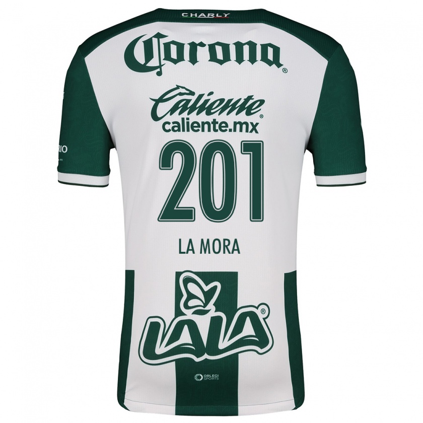 Kandiny Niño Camiseta Luis De La Mora #201 Verde Blanco 1ª Equipación 2024/25 La Camisa Chile