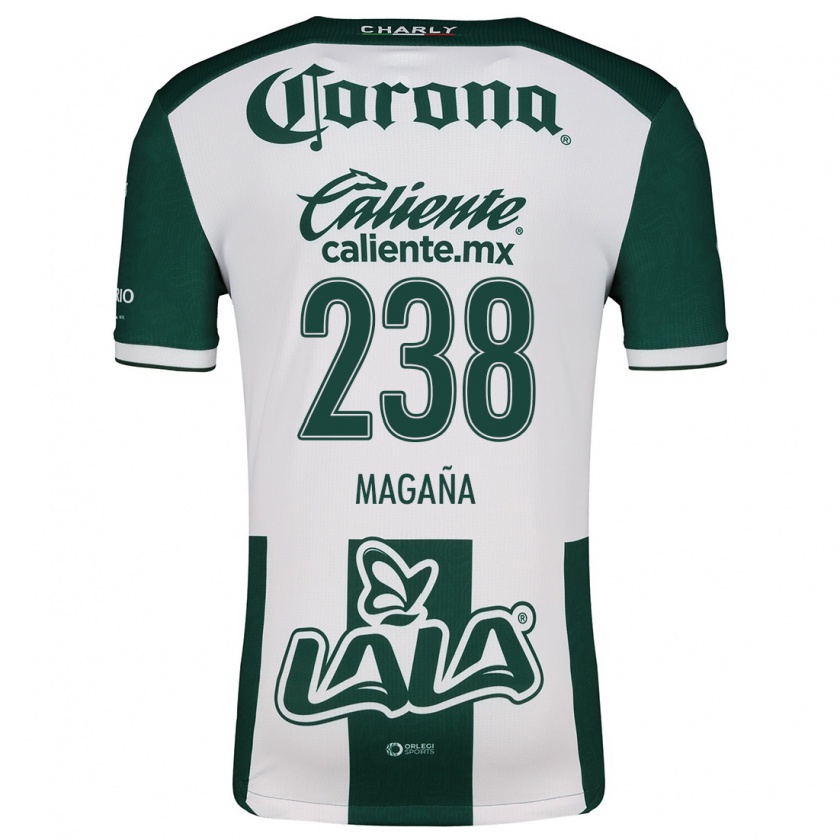 Kandiny Niño Camiseta Emilio Magaña #238 Verde Blanco 1ª Equipación 2024/25 La Camisa Chile