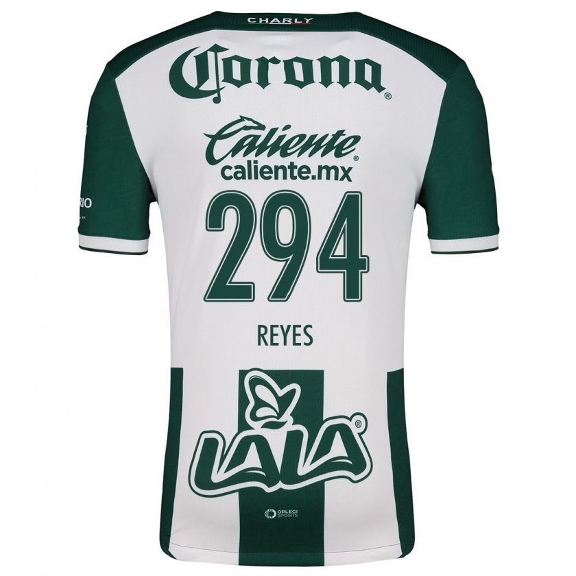 Kandiny Niño Camiseta Máximo Reyes #294 Verde Blanco 1ª Equipación 2024/25 La Camisa Chile