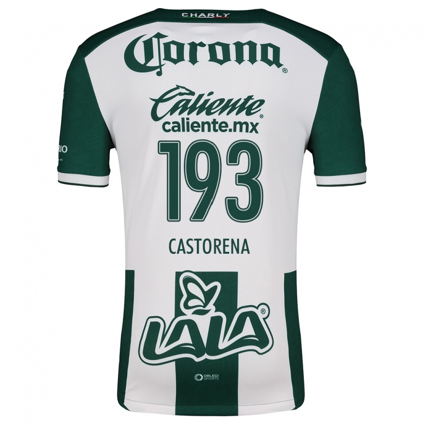 Kandiny Niño Camiseta Damián Castorena #193 Verde Blanco 1ª Equipación 2024/25 La Camisa Chile