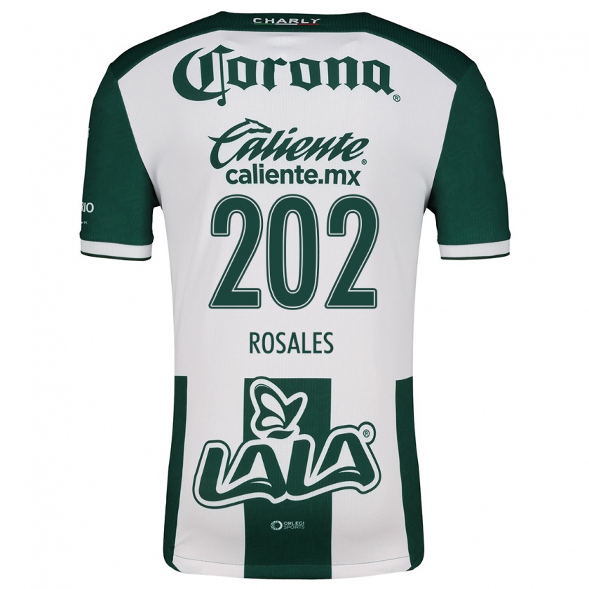 Kandiny Niño Camiseta Luis Rosales #202 Verde Blanco 1ª Equipación 2024/25 La Camisa Chile