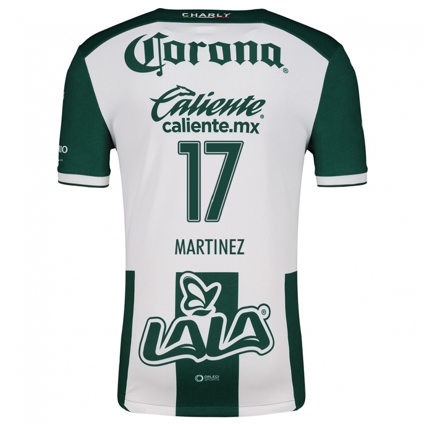 Kandiny Niño Camiseta Marianne Martínez #17 Verde Blanco 1ª Equipación 2024/25 La Camisa Chile