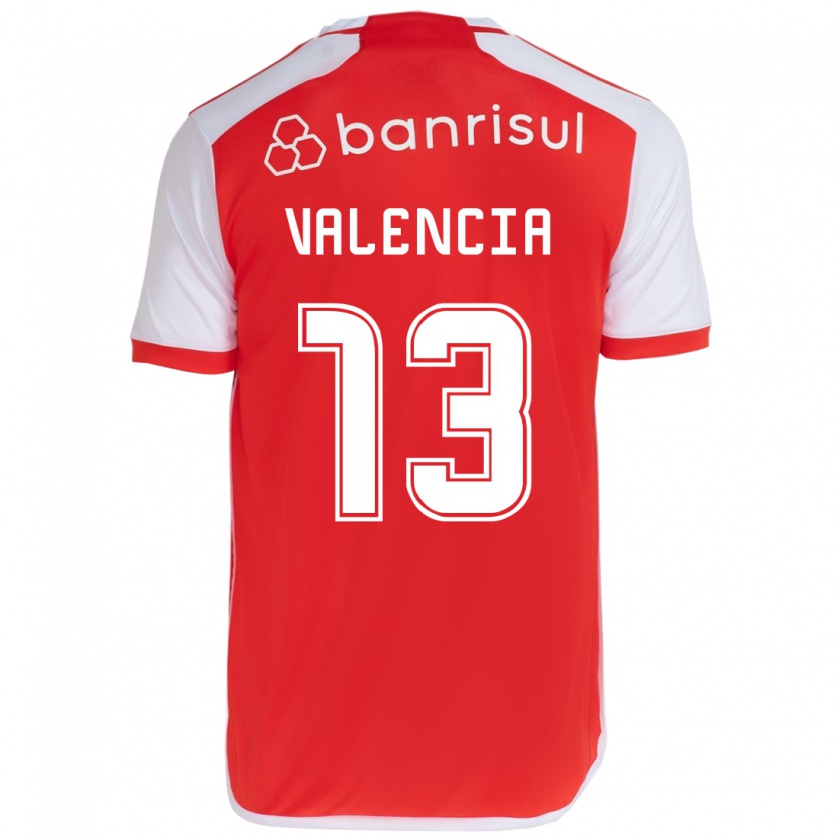 Kandiny Niño Camiseta Enner Valencia #13 Rojo Blanco 1ª Equipación 2024/25 La Camisa Chile