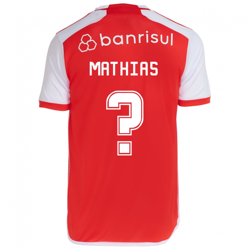 Kandiny Niño Camiseta Ricardo Mathias #0 Rojo Blanco 1ª Equipación 2024/25 La Camisa Chile