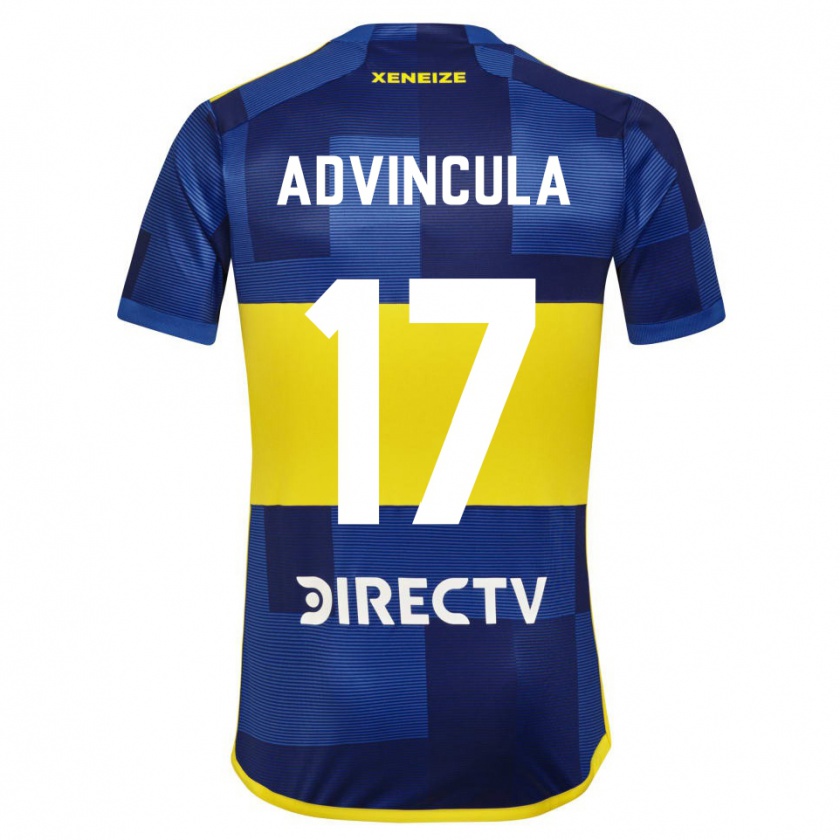 Kandiny Niño Camiseta Luis Advíncula #17 Azul Amarillo 1ª Equipación 2024/25 La Camisa Chile