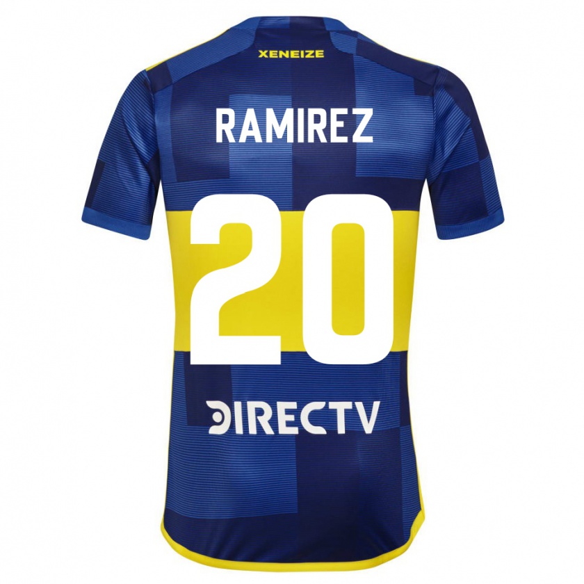 Kandiny Niño Camiseta Juan Ramírez #20 Azul Amarillo 1ª Equipación 2024/25 La Camisa Chile