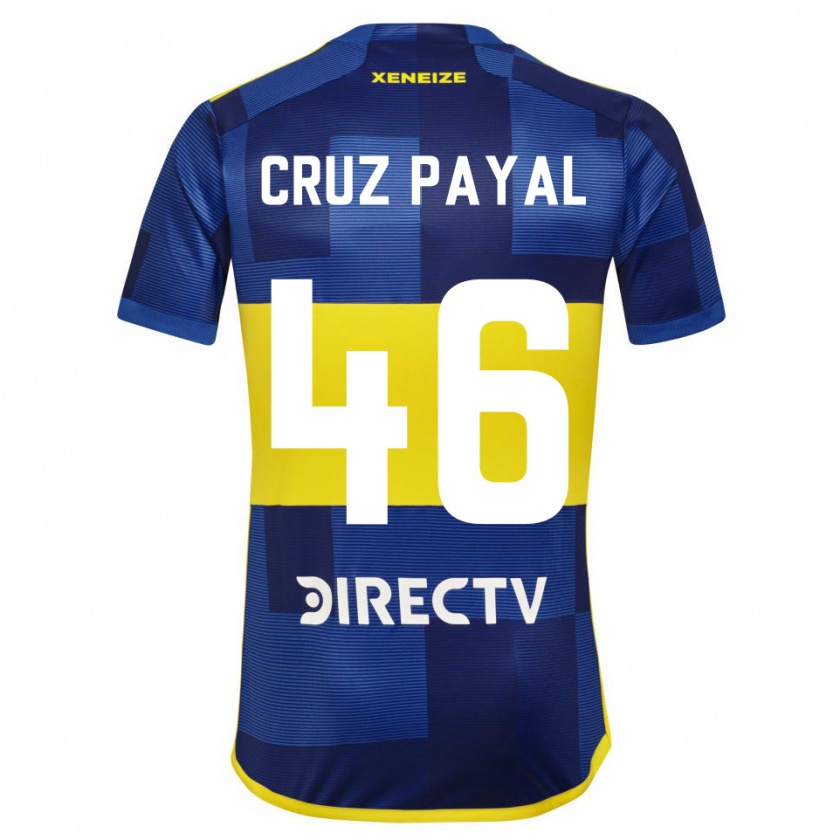 Kandiny Niño Camiseta Juan Cruz Payal #46 Azul Amarillo 1ª Equipación 2024/25 La Camisa Chile