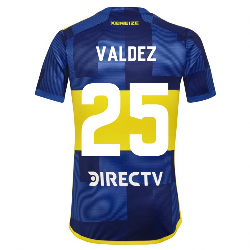 Kandiny Niño Camiseta Bruno Valdez #25 Azul Amarillo 1ª Equipación 2024/25 La Camisa Chile